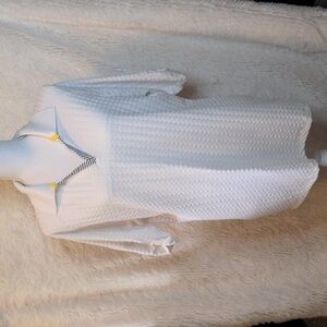 GOLF POLO White Pucker ~ Nancy Lopez XL